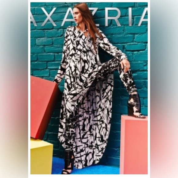 BCBGMaxAzria Black and White Asymmetrical Dress - Picture 1 of 8